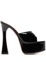 Amina Muaddi mules Dalida 140 mm à plateforme - Noir - thumbnail