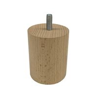 Meubelpoot rond Ø 5 cm en hoogte 7 cm van massief hout (M8)