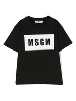 MSGM Kids t-shirt en coton à logo imprimé - Noir - thumbnail