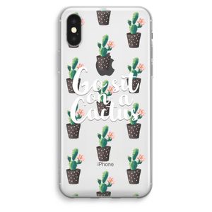 Cactus quote: iPhone XS Max Transparant Hoesje