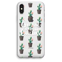 Cactus quote: iPhone XS Max Transparant Hoesje - thumbnail