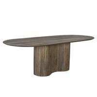 Giga Meubel - Eettafel Ovaal - Bruin - 200cm - Hout - Eettafel Ava