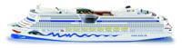 Siku Cruiseliner Aida 1:1400 Passagiersschip Voorgemonteerd