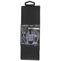 Car Plus stuurhoes Comfort Grip Vent uni kunstleer zw/rd 39 40 cm