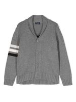 Il Gufo cardigan en maille intarsia à col châle - Gris