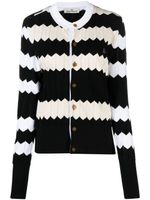 Vivienne Westwood cardigan à motif zig-zag - Blanc