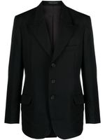 Yohji Yamamoto blazer en laine à revers pointus - Noir - thumbnail