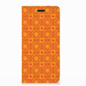 Nokia 3.1 (2018) Hoesje met Magneet Batik Oranje