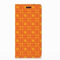 Nokia 3.1 (2018) Hoesje met Magneet Batik Oranje - thumbnail