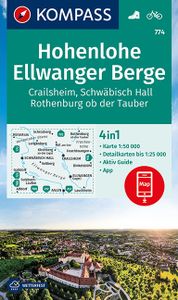 Wandelkaart 774 Hohenlohe - Ellwanger Berge | Kompass