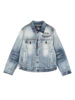 AMIRI KIDS veste en jean à logo brodé - Bleu - thumbnail