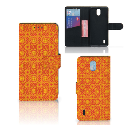 Nokia 1.3 Telefoon Hoesje Batik Oranje