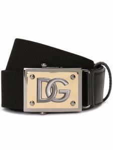 Dolce & Gabbana ceinture à boucle logo - Noir