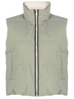 Brunello Cucinelli gilet matelassé à fermeture zippée - Vert