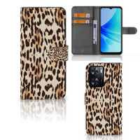 PPO A57 | A57s | A77 4G Telefoonhoesje met Pasjes Leopard