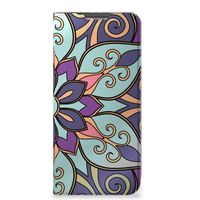 Samsung Galaxy A13 (4G) Smart Cover Purple Flower - thumbnail