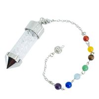 Pendel Edelsteen Bergkristal Capsule met 7 Chakra Kralenketting