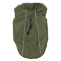 JACK AND VANILLA, Elegante jas voor kleine honden, bescherming tegen kou en weer, duurzame stof, ritssluiting, reflecterende strepen, 60 cm, kleur groen, model Expeditie