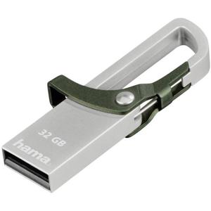 Hama "HOOK-STYLE", USB flash drive 32 GB USB Type-A 2.0 Groen, Metallic