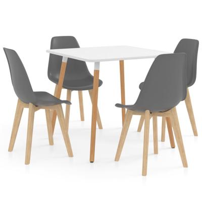 vidaXL 5-delige Eethoek grijs