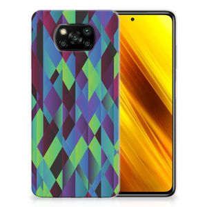 Xiaomi Poco X3 | Poco X3 Pro TPU Hoesje Abstract Green Blue