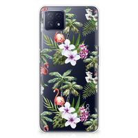 OPPO A53 5G | OPPO A73 5G TPU Hoesje Flamingo Palms - thumbnail