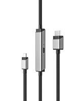 ALOGIC Ultra USB-C naar HDMI-kabel, 4K extern beeldscherm, 100W stroomvoorziening, Premium kwaliteit, nylon gevlochten kabel met metalen behuizing, compatibel met Windows, Mac en Chromebook-1M
