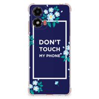 Motorola Moto G24 | G24 Power | G04 Anti Shock Case Flowers Blue DTMP