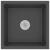 vidaXL Gootsteen handgemaakt roestvrij staal zwart