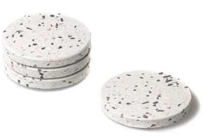 Sareva Onderzetters Terrazzo Ø 9 cm - 4 Stuks