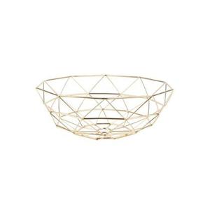 present time - Fruitschaal Diamond Cut - Goud - L - 35x13cm