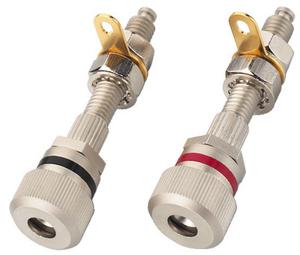 Monacor BP-420 kabel-connector speaker terminals Roestvrijstaal