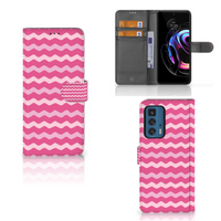 Motorola Edge 20 Pro Telefoon Hoesje Waves Pink