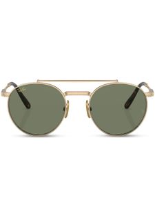 Ray-Ban lunettes de soleil rondes en titane - Or