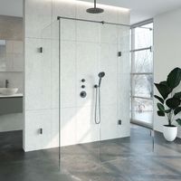 Inloopdouche Compleet XL Just Creating Profielloos 100x160 cm Gunmetal Sanitop