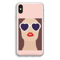 Red lips: iPhone X Transparant Hoesje - thumbnail