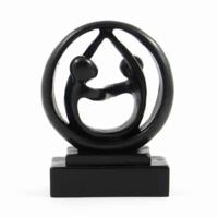 Beeld Polystone Kring Bruin (10 cm)