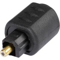 Hicon Toslink Digitale audio Adapter [1x Ministekker - 1x Toslink-stekker (ODT)] Zwart - thumbnail