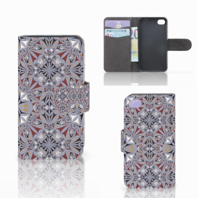 Apple iPhone 4 | 4S Bookcase Flower Tiles