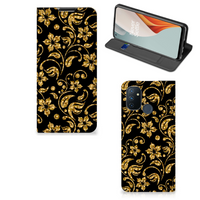 OnePlus Nord N100 Smart Cover Gouden Bloemen