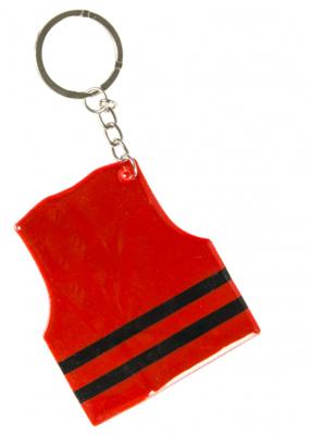 LG Imports sleutelhanger veiligheidsvest junior 7 cm rood LG Imports sleutelhanger veiligheidsvest junior 7 cm rood