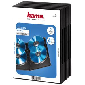 Hama 00051186 DVD-hoes 4 CDs/DVDs/Blu-rays Zwart Polypropyleen 5 stuk(s)