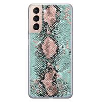 Samsung Galaxy S21 Plus siliconen hoesje - Snake pastel