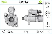 Startmotor / Starter NEW ORIGINAL PART VALEO, Spanning (Volt)12V, u.a. für VW, Skoda, Audi, Seat