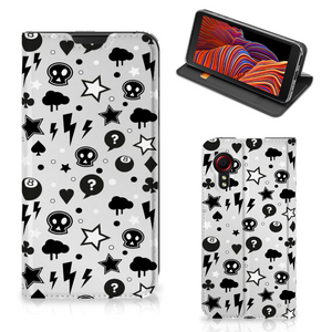 Mobiel BookCase Samsung Galaxy Xcover 5 Silver Punk