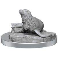 D&D Nolzur's Marvelous Miniatures Unpainted Miniatures 2-Pack Locathah & Seal - thumbnail