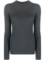 Emporio Armani pull nervuré à manches longues - Gris