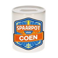 Vrolijke kinder spaarpot voor Coen   -