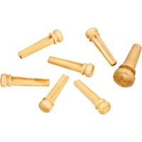 D'Addario PWPS6 Wood Bridge Pins Boxwood brugpinnen (set van 6)