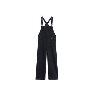 Mango high waist wide leg tuinbroek antraciet